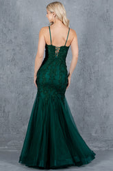 Cinderella Couture 8175-J Lace and Tulle Mermaid Prom Gown